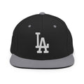 LA Classic Snapback Hat black and silver mockup