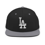 LA Classic Snapback Hat black and silver mockup