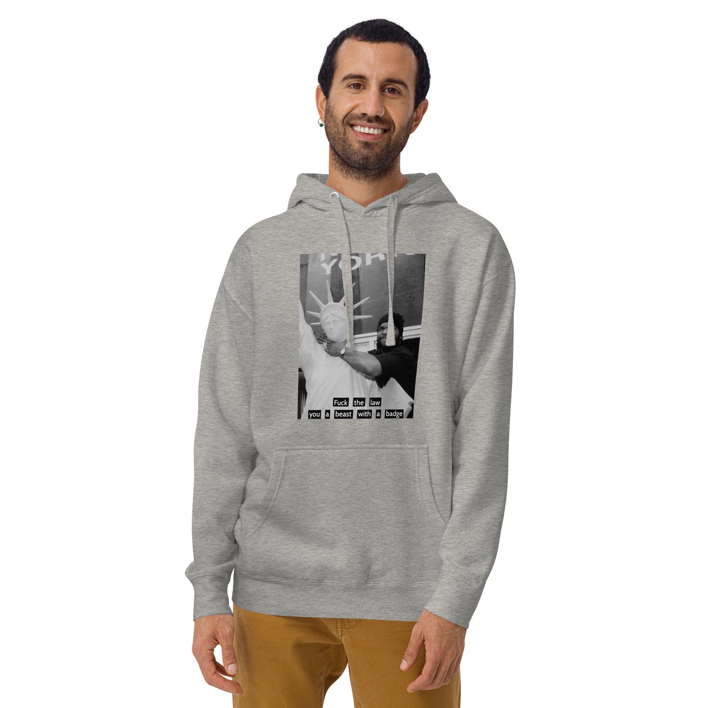 Ice Cube Unisex Premium Cotton  Hoodie - Fuck the law, you a beast with a badge