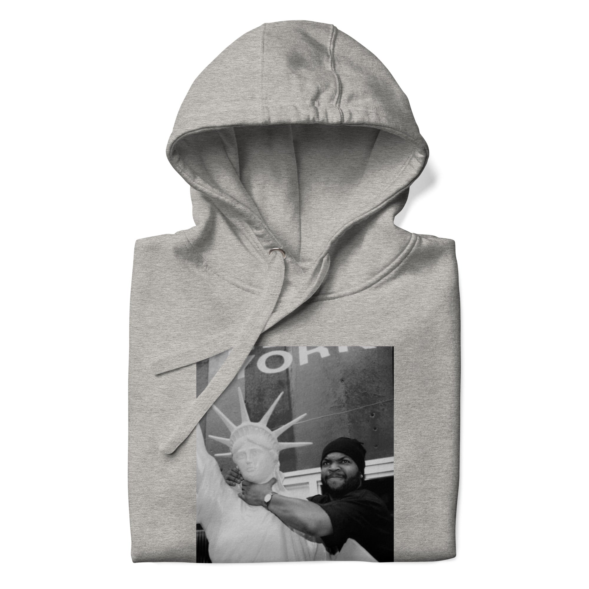 Ice Cube Unisex Premium Baumwoll-Hoodie – Scheiß auf das Gesetz, du bist ein Tier mit Abzeichen