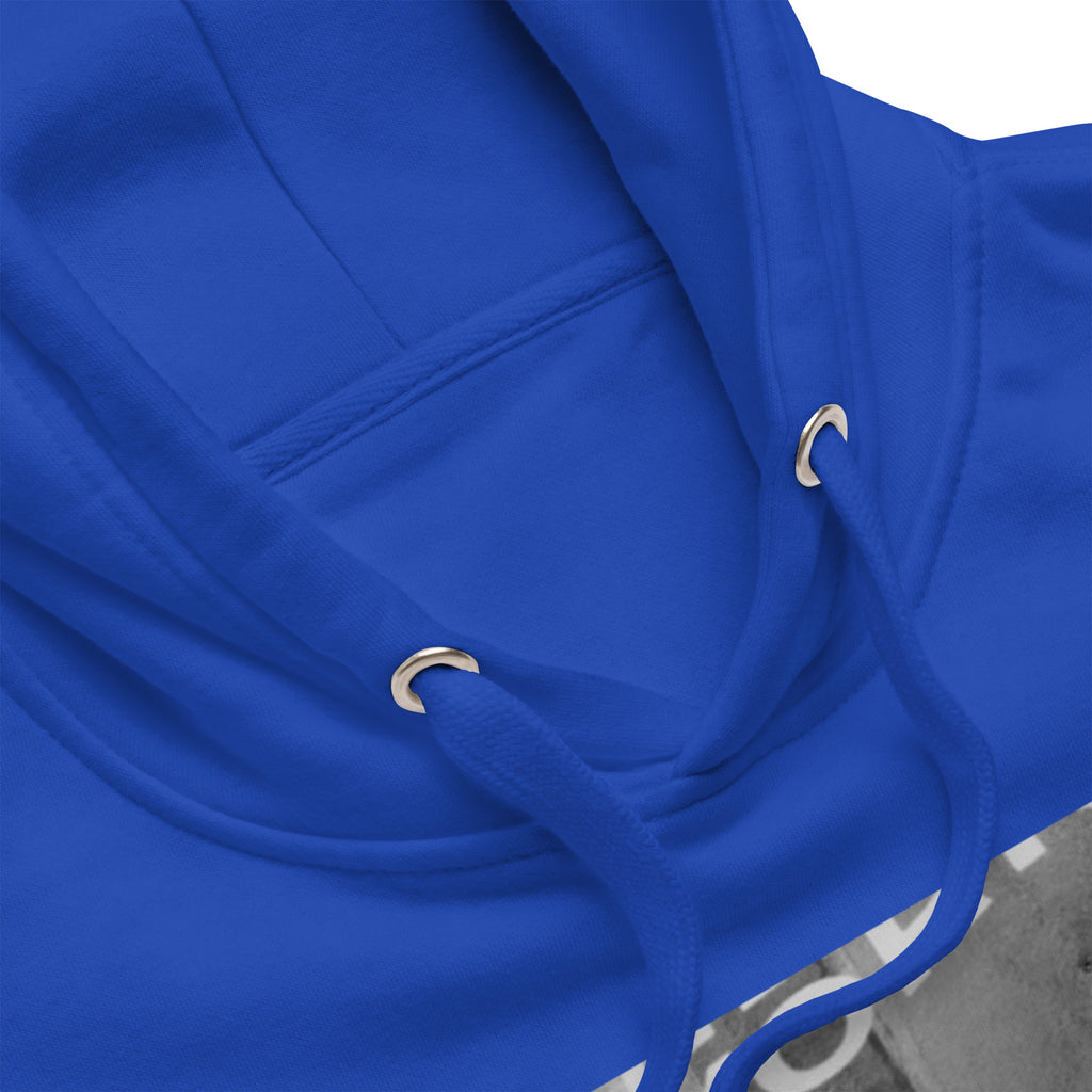 Ice Cube Unisex Premium Baumwoll-Hoodie – Scheiß auf das Gesetz, du bist ein Tier mit Abzeichen