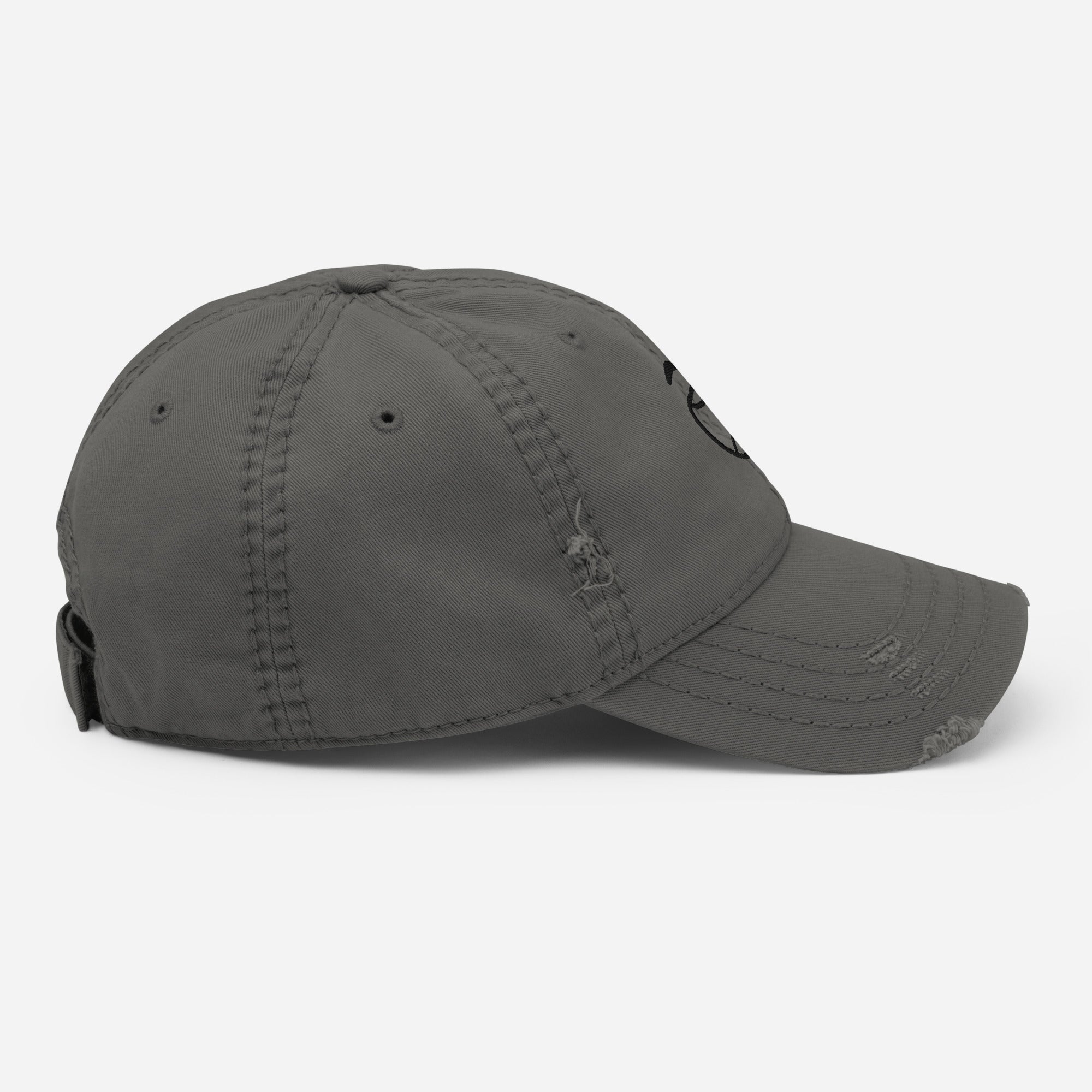Smiley Cap | Distressed Dad Hat