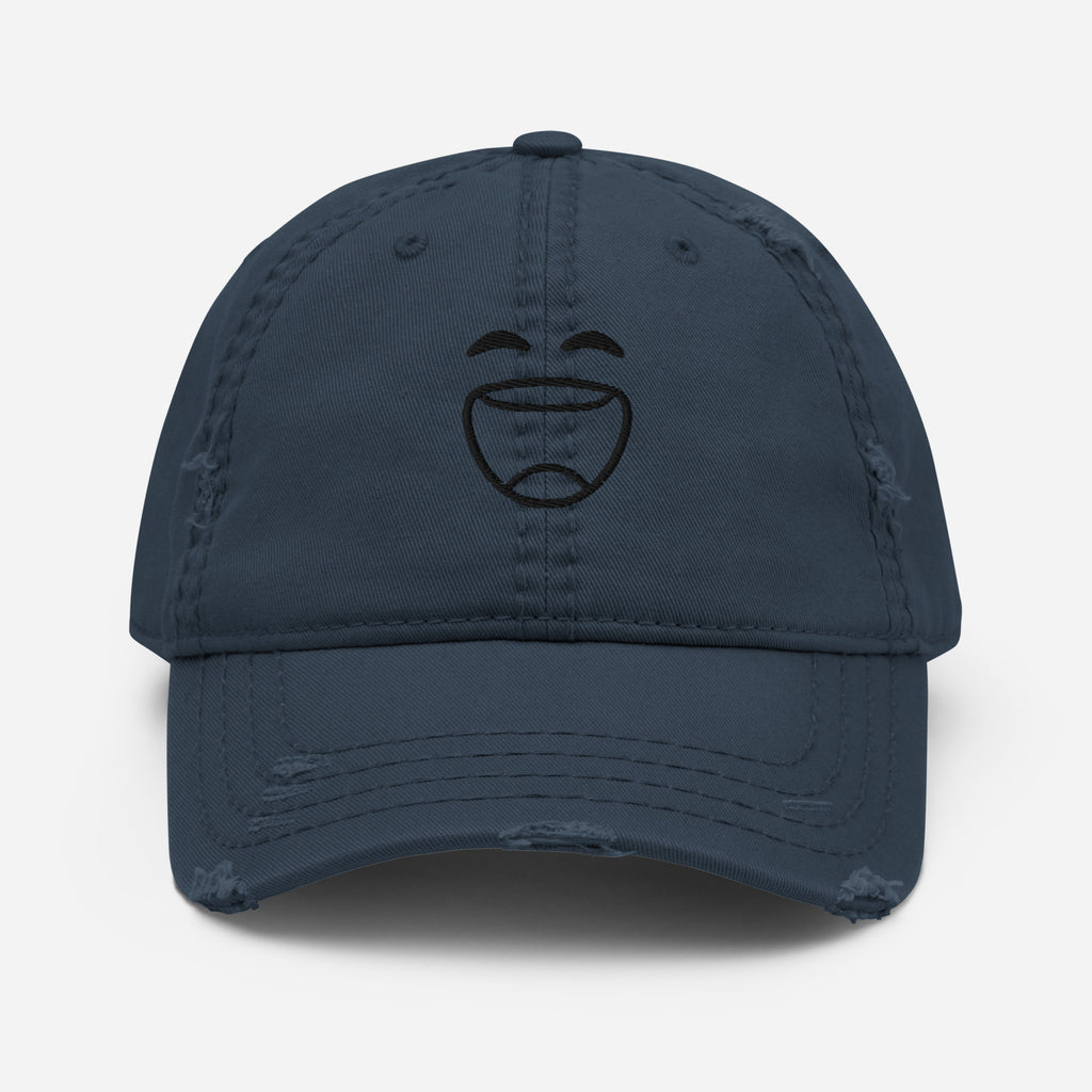 Smiley Cap | Distressed Dad Hat