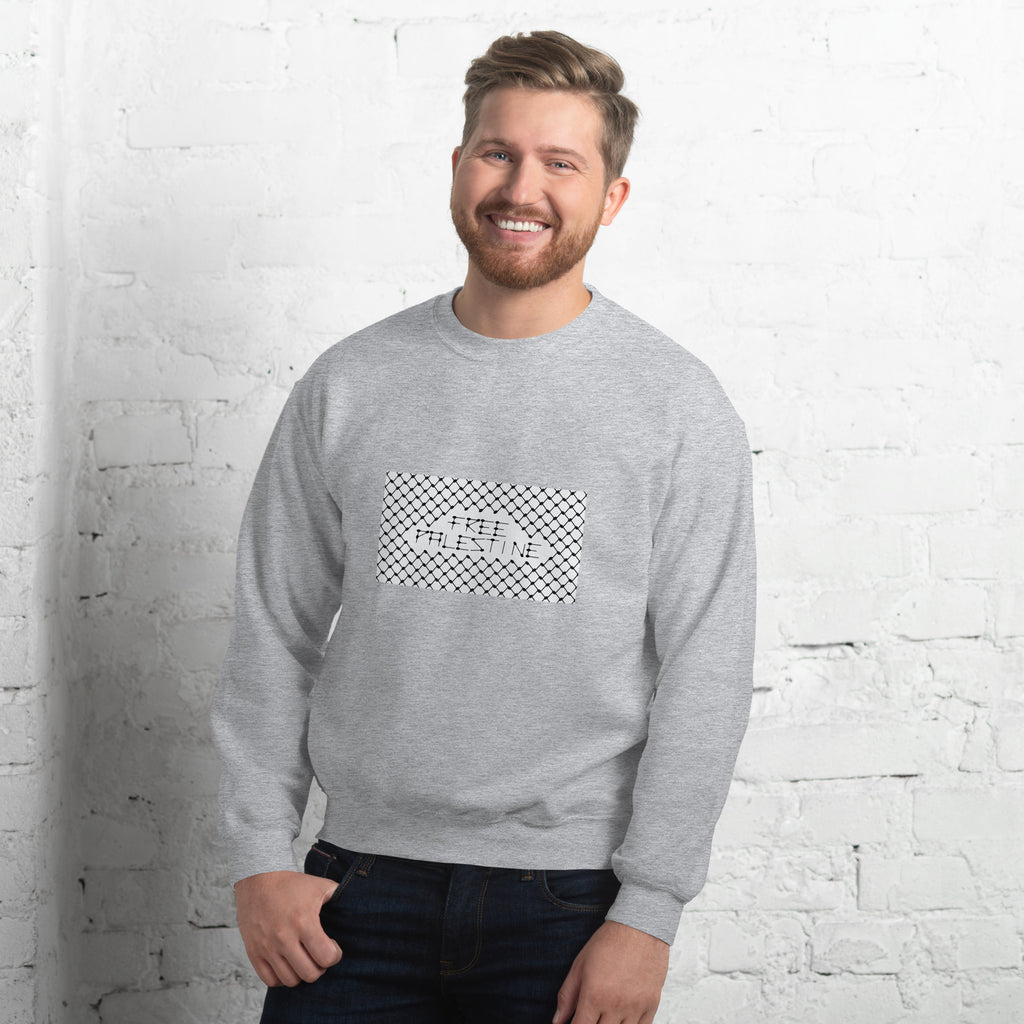 Free Palestine Keffiyeh Unisex Crew Neck Sweatshirt
