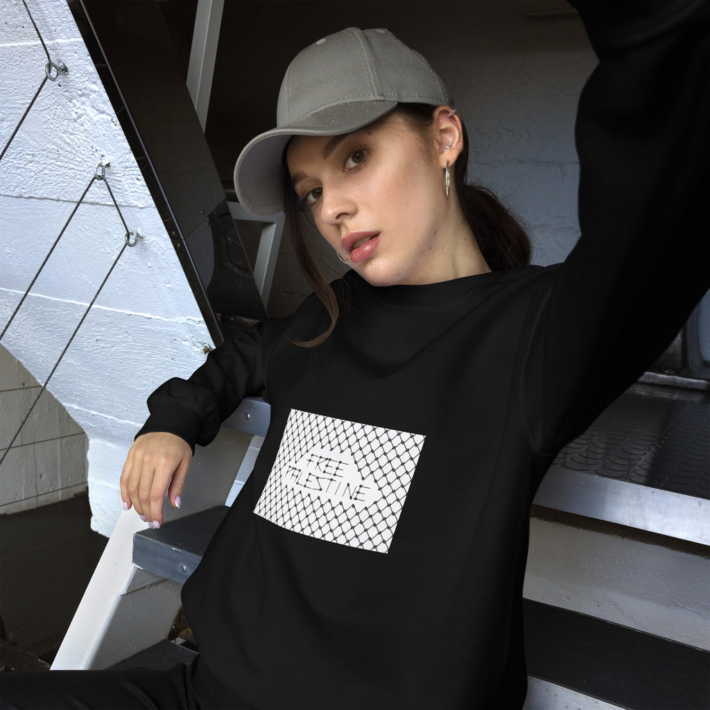 Free Palestine Keffiyeh Unisex Crew Neck Sweatshirt