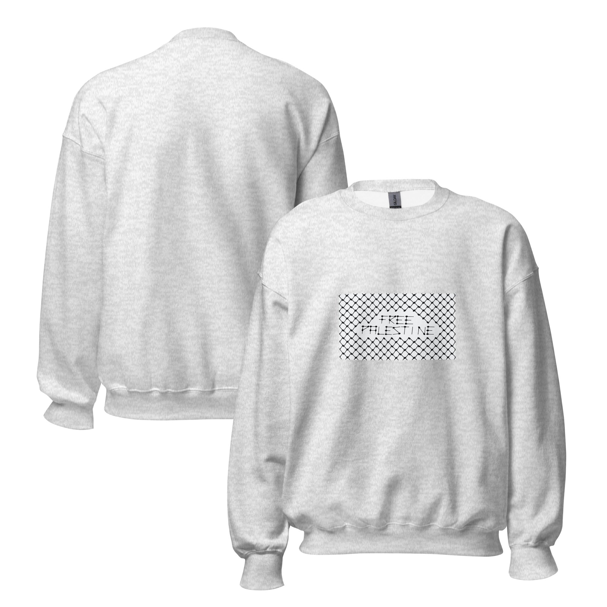 Free Palestine Keffiyeh Unisex Crew Neck Sweatshirt