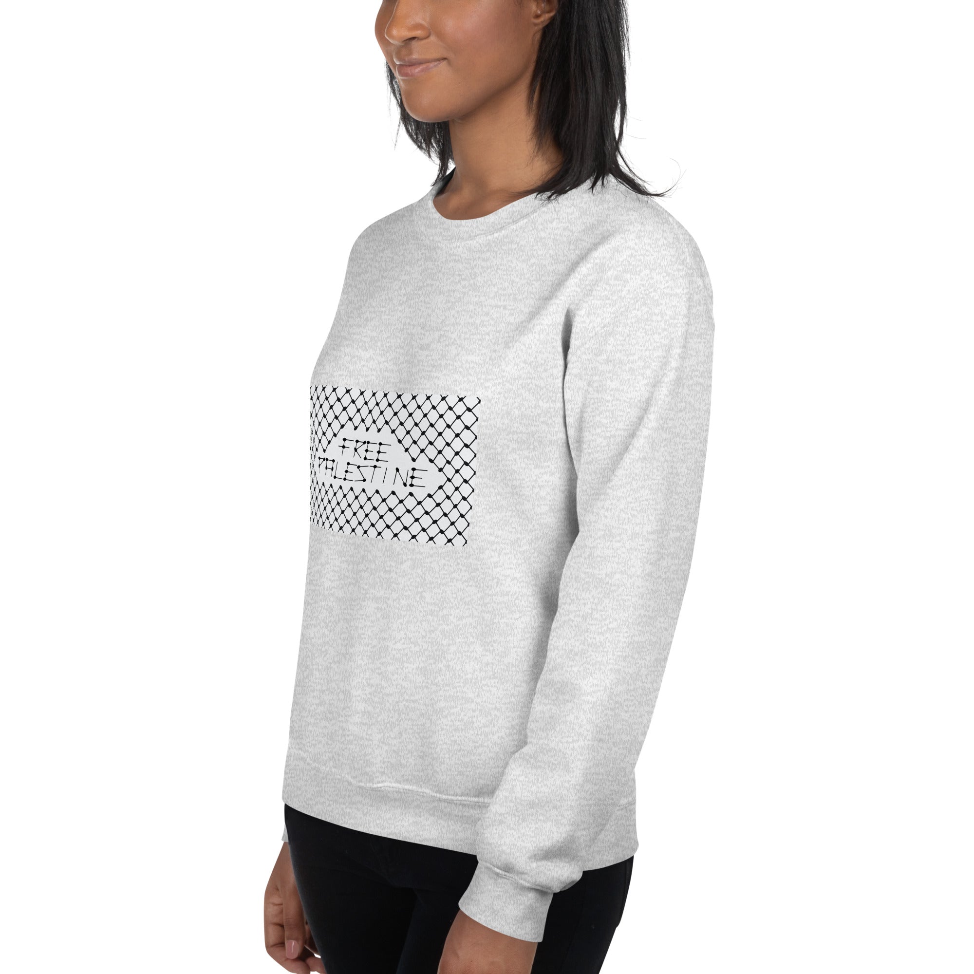Free Palestine Keffiyeh Unisex Crew Neck Sweatshirt