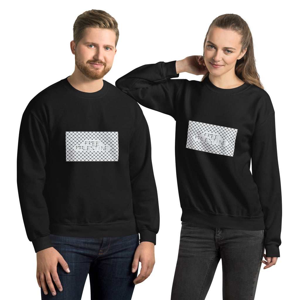 Free Palestine Keffiyeh Unisex Crew Neck Sweatshirt