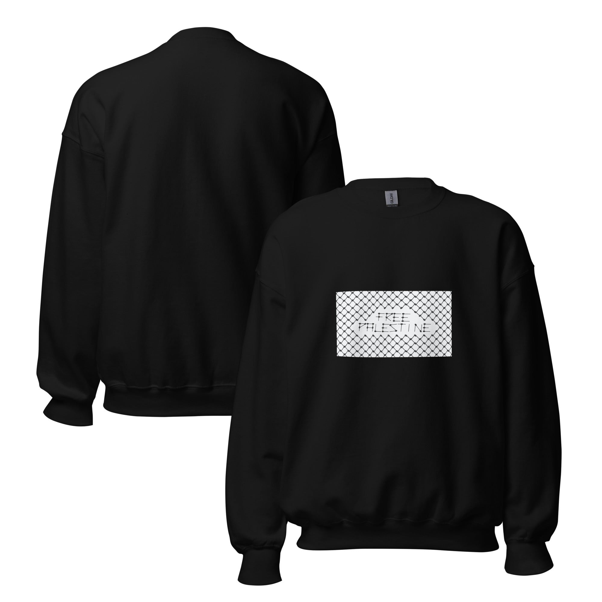 Free Palestine Keffiyeh Unisex Crew Neck Sweatshirt