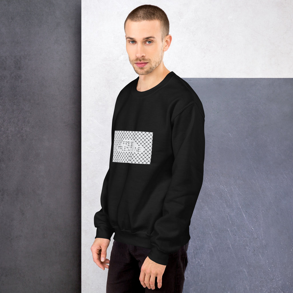Free Palestine Keffiyeh Unisex Crew Neck Sweatshirt