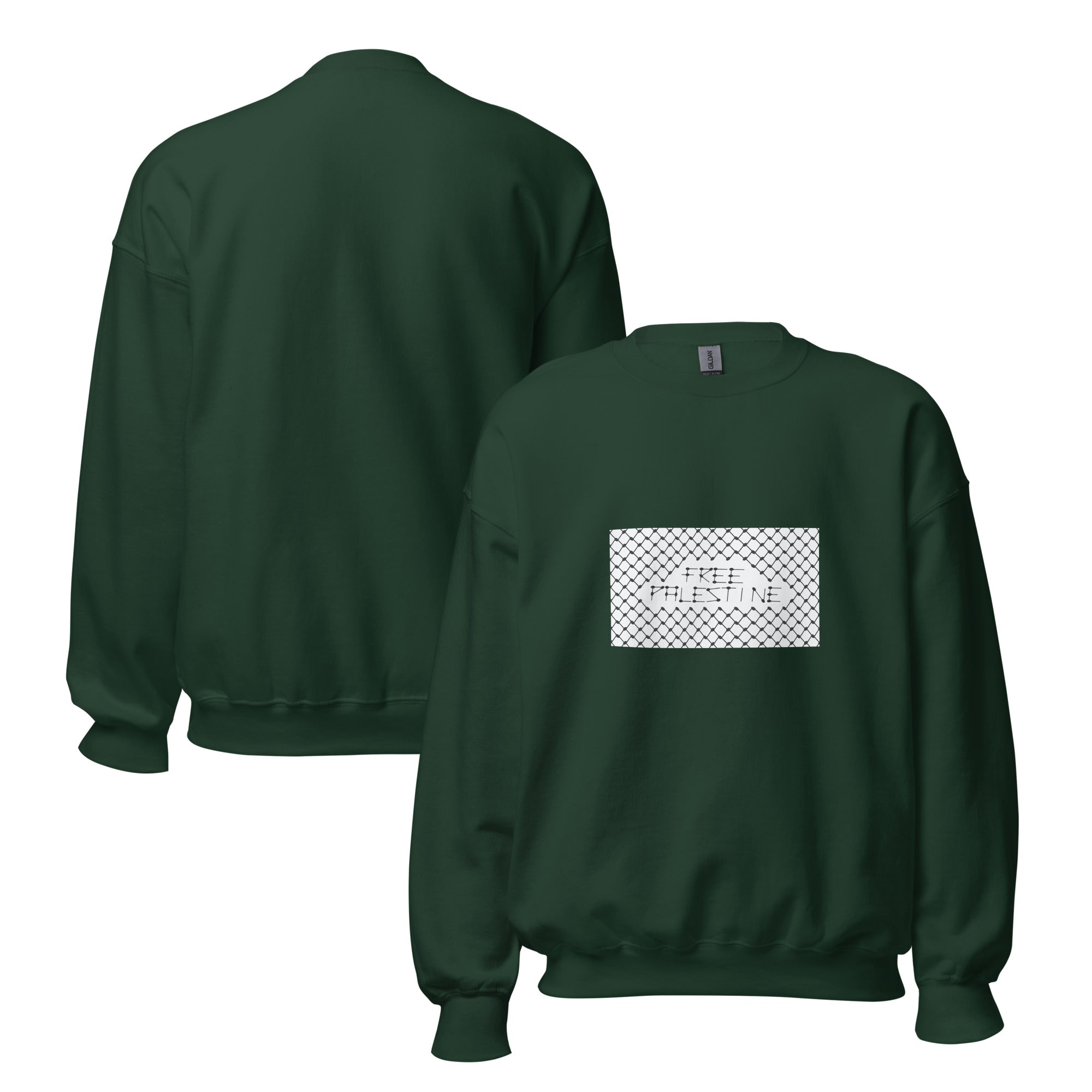 Free Palestine Keffiyeh Unisex Crew Neck Sweatshirt