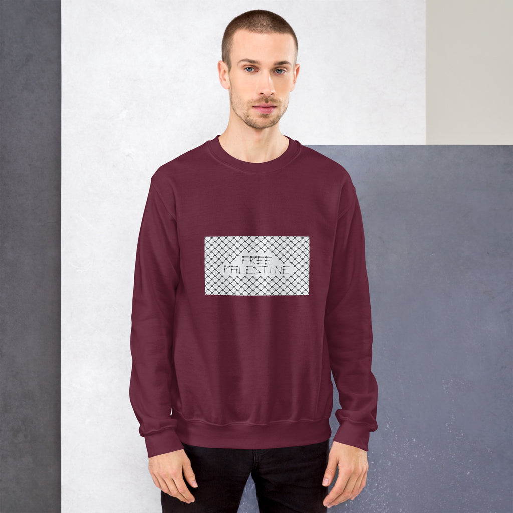 Free Palestine Keffiyeh Unisex Crew Neck Sweatshirt