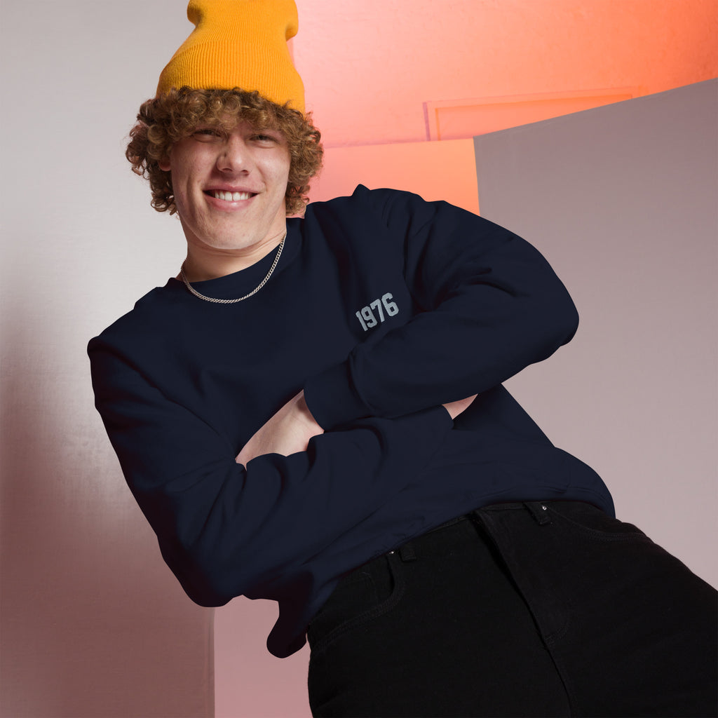 1976 Embroidery Crew Neck Sweatshirt