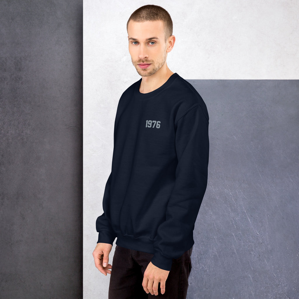 1976 Embroidery Crew Neck Sweatshirt