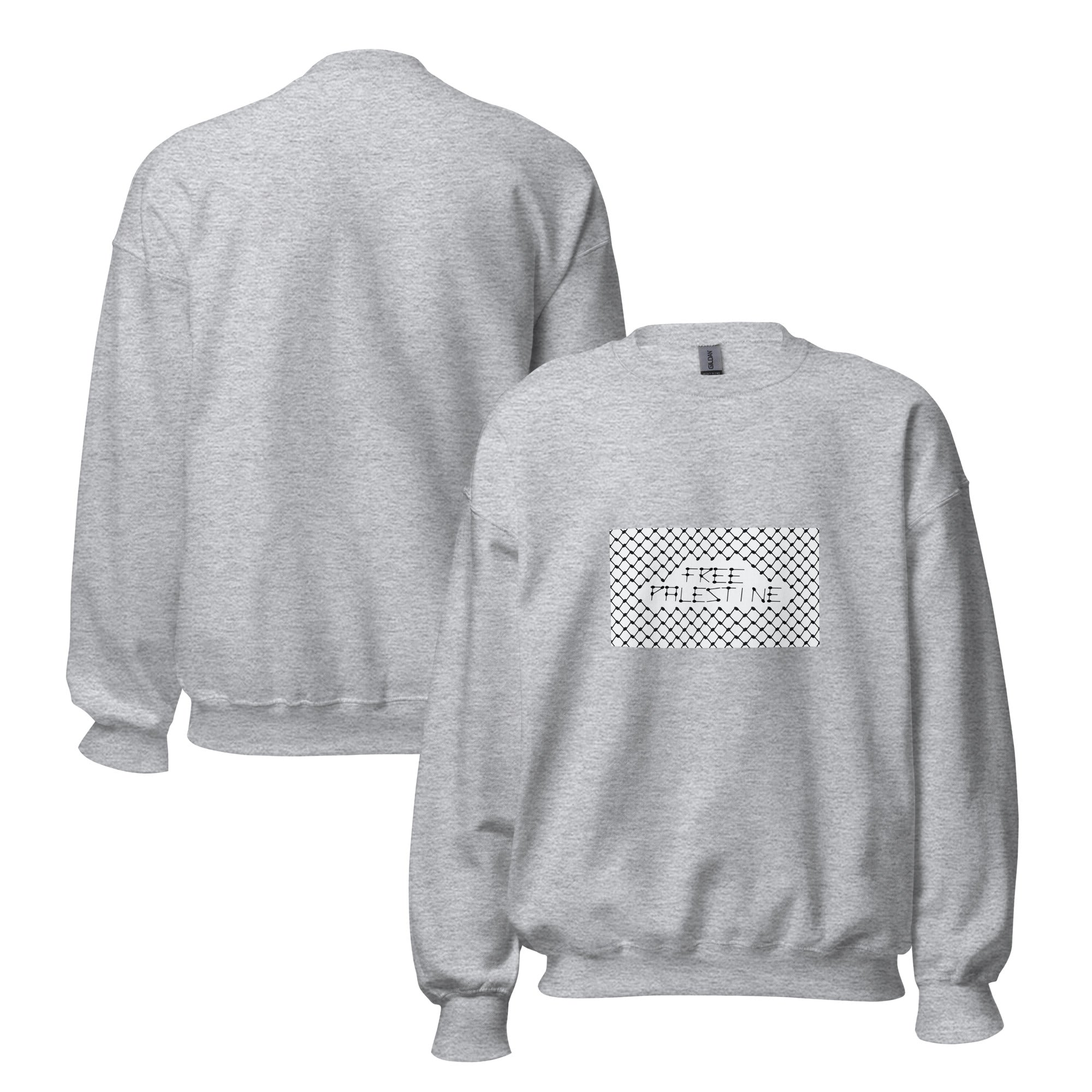 Free Palestine Keffiyeh Unisex Crew Neck Sweatshirt