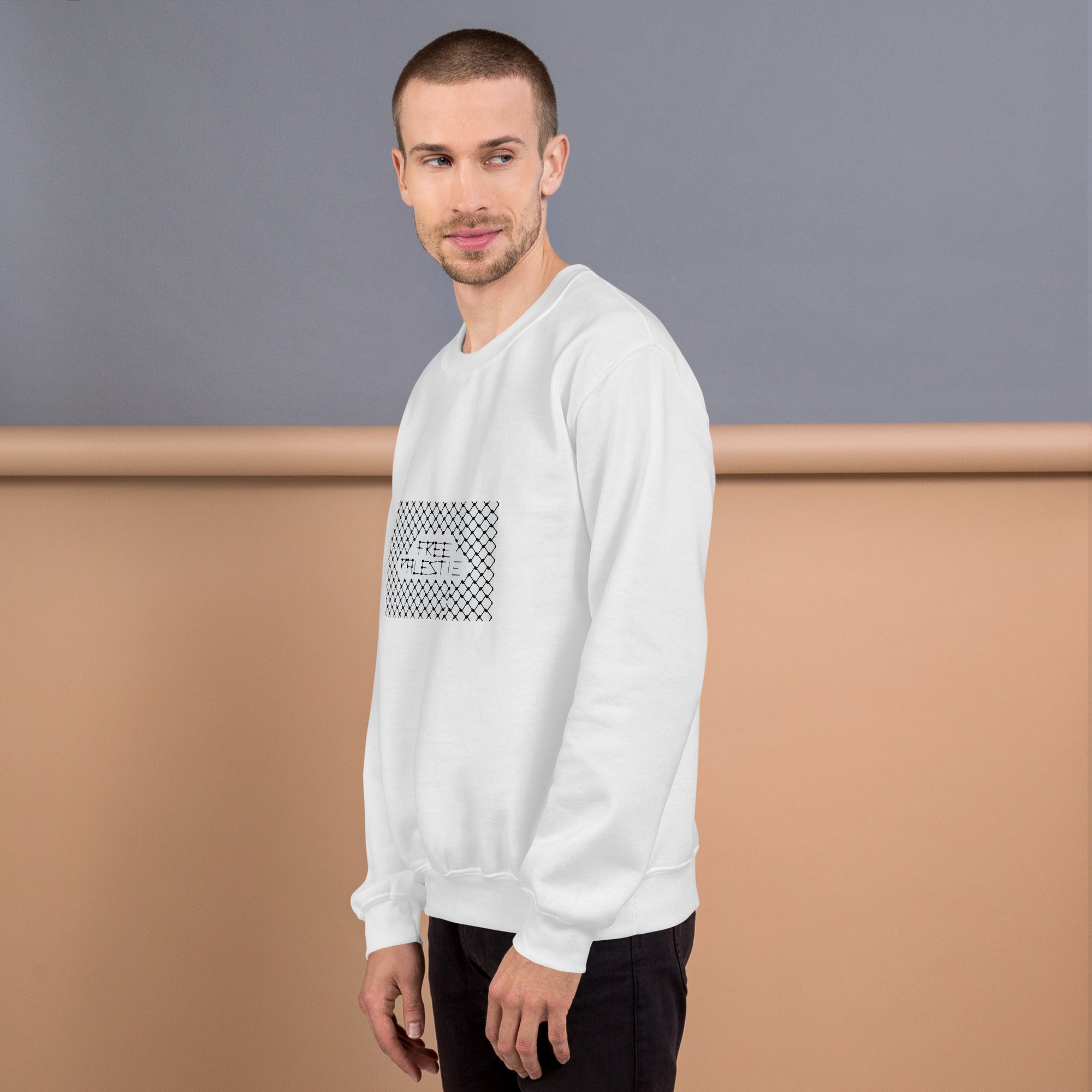 Free Palestine Keffiyeh Unisex Crew Neck Sweatshirt