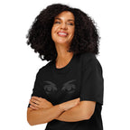 Eyes organic ribbed neck t-shirt