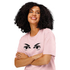 Eyes organic ribbed neck t-shirt