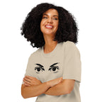 Eyes organic ribbed neck t-shirt