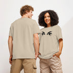 Eyes organic ribbed neck t-shirt