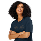Eyes organic ribbed neck t-shirt