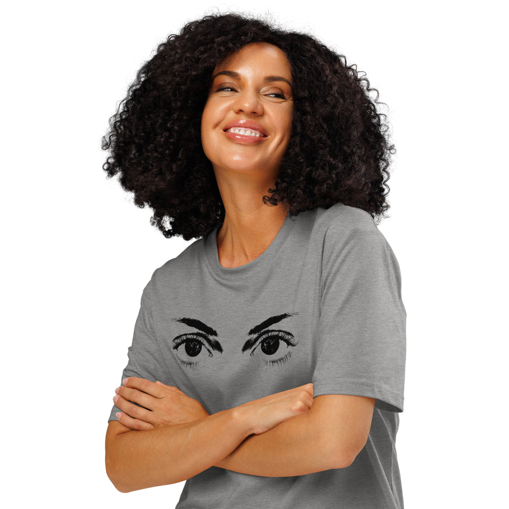 Eyes organic ribbed neck t-shirt