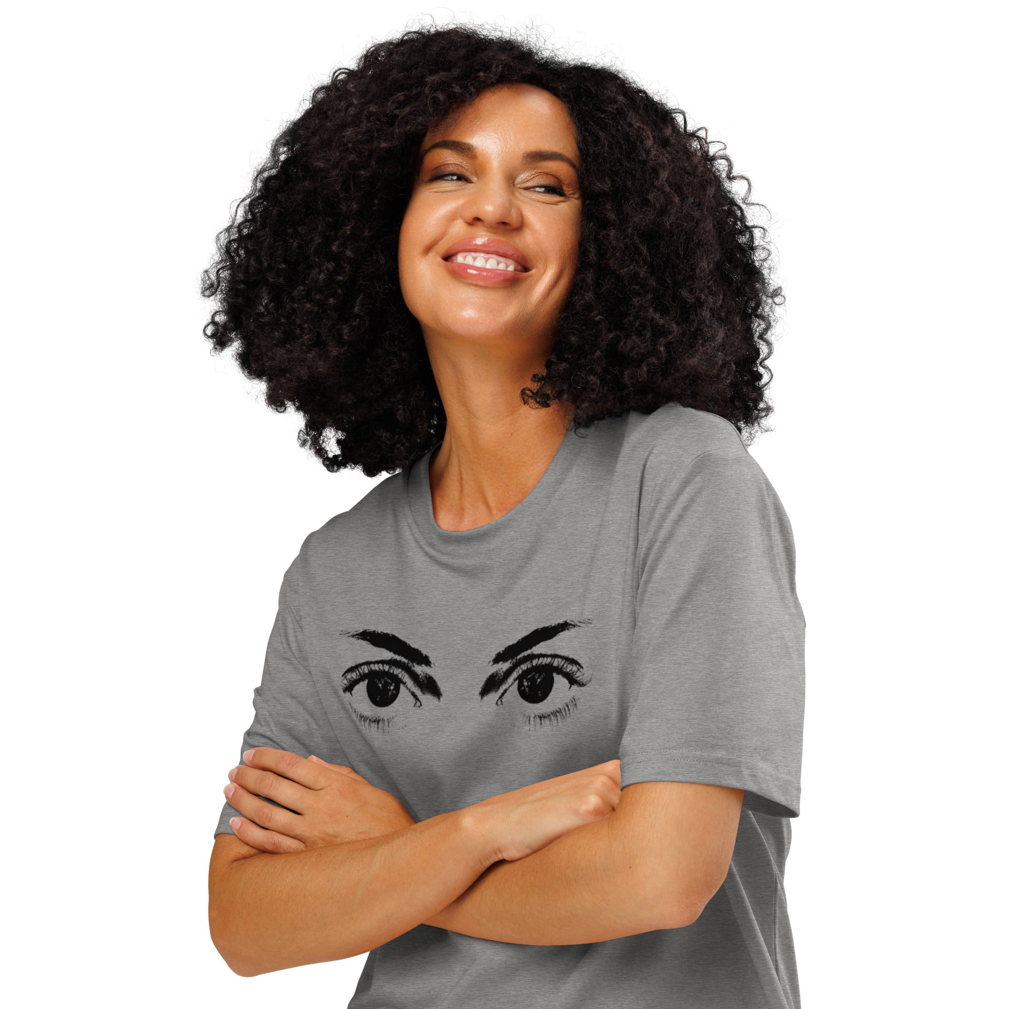 Eyes organic ribbed neck t-shirt