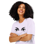 Eyes organic ribbed neck t-shirt