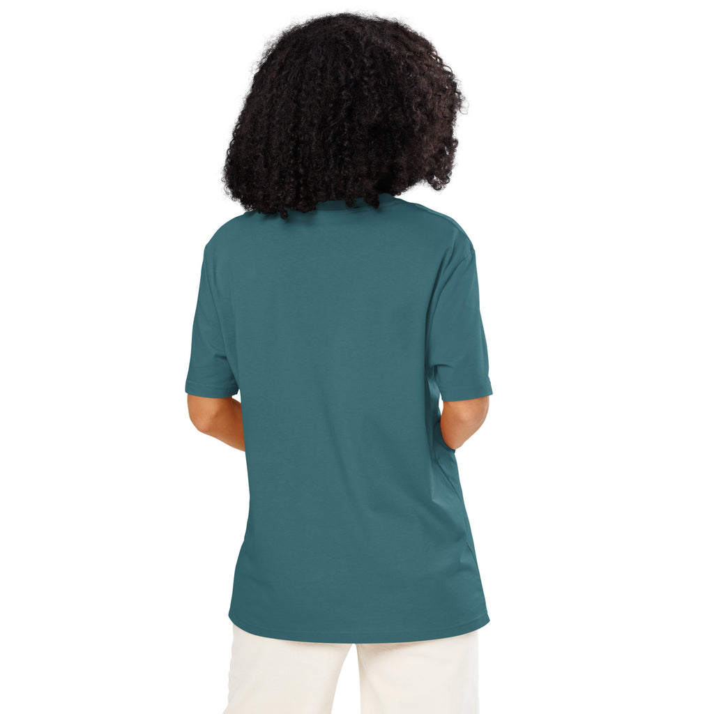 Eyes organic ribbed neck t-shirt
