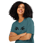 Eyes organic ribbed neck t-shirt