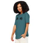 Eyes organic ribbed neck t-shirt