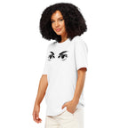 Eyes organic ribbed neck t-shirt