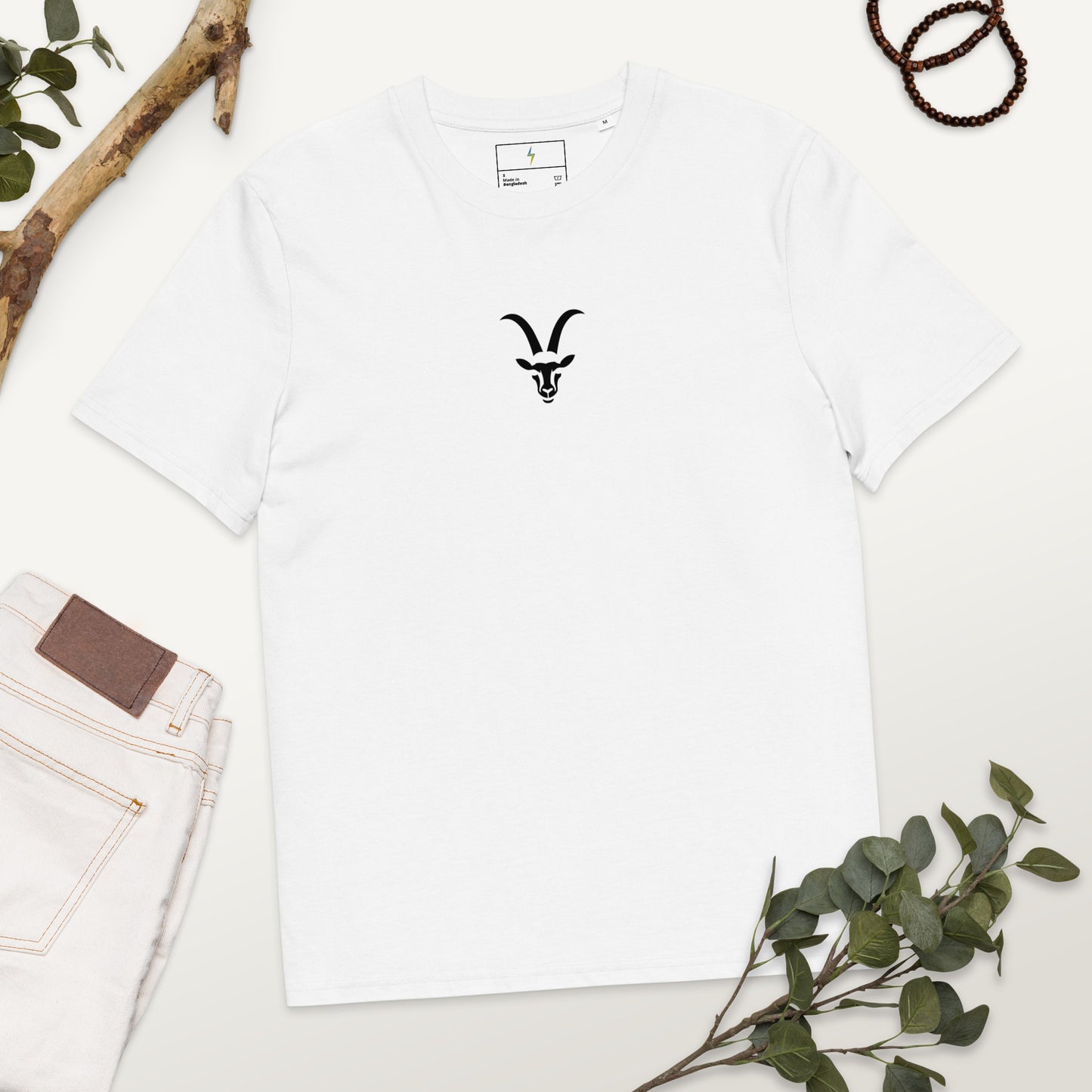 GOAT Unisex organic ribbed neck t-shirt