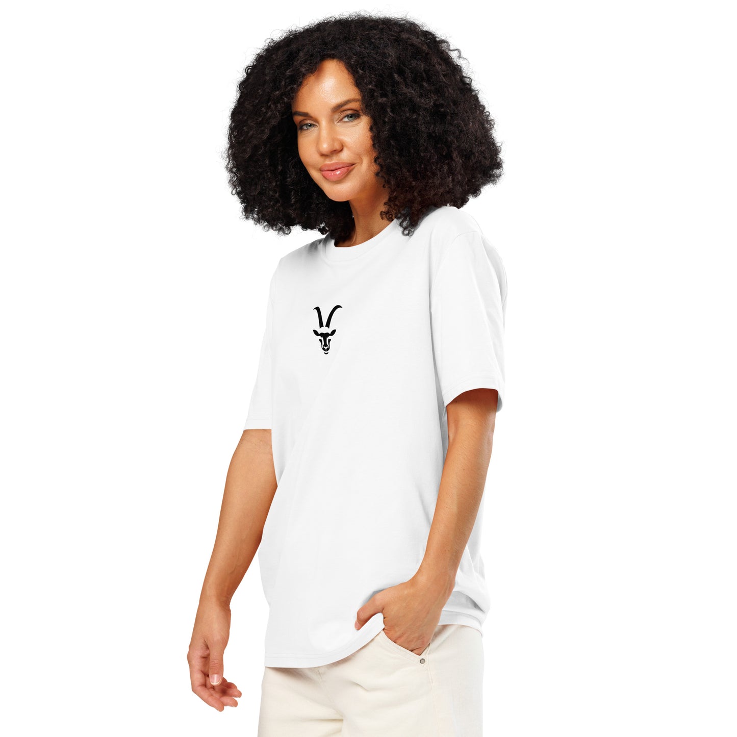 GOAT Unisex organic ribbed neck t-shirt