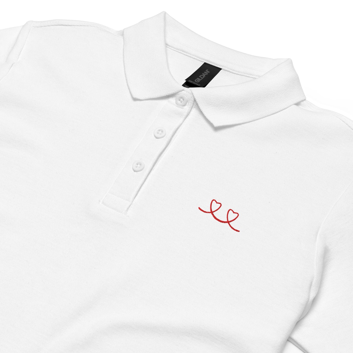 Women’s Pique Polo Shirt Smiley Embroidery